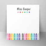 Colourful Teacher Appreciation Notepad<br><div class="desc">A fun bright notepad,  perfect for preschool or kindergarten teacher gifts.</div>