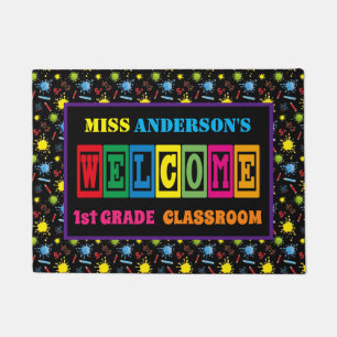 Colourful Teachers Classroom Welcome Doormat