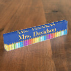 Colourful Teacher's Custom Desk Nameplate