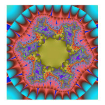 Colourful Teal, Pink and Green Fractal