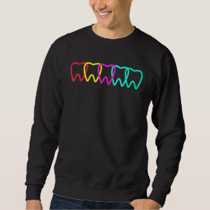 Colourful Teeth Dentist Dental Hygienist Assistant Sweatshirt