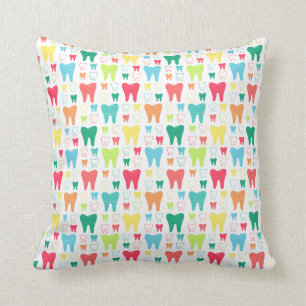 Colourful Teeth Pattern Cushion