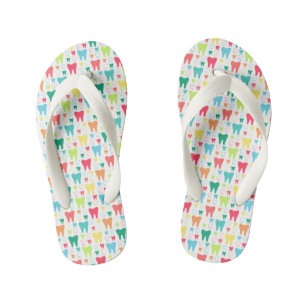 Colourful Teeth Pattern Kid's Thongs