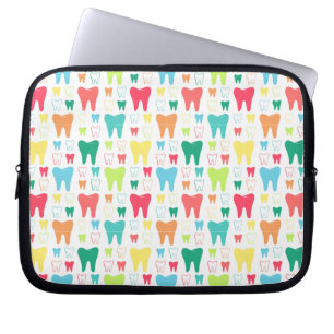 Colourful Teeth Pattern Laptop Sleeve