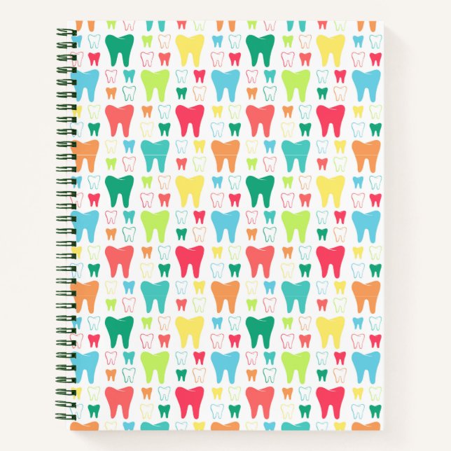 Colourful Teeth Pattern Notebook (Front)