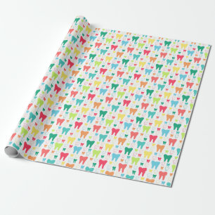 Colourful Teeth Pattern Wrapping Paper