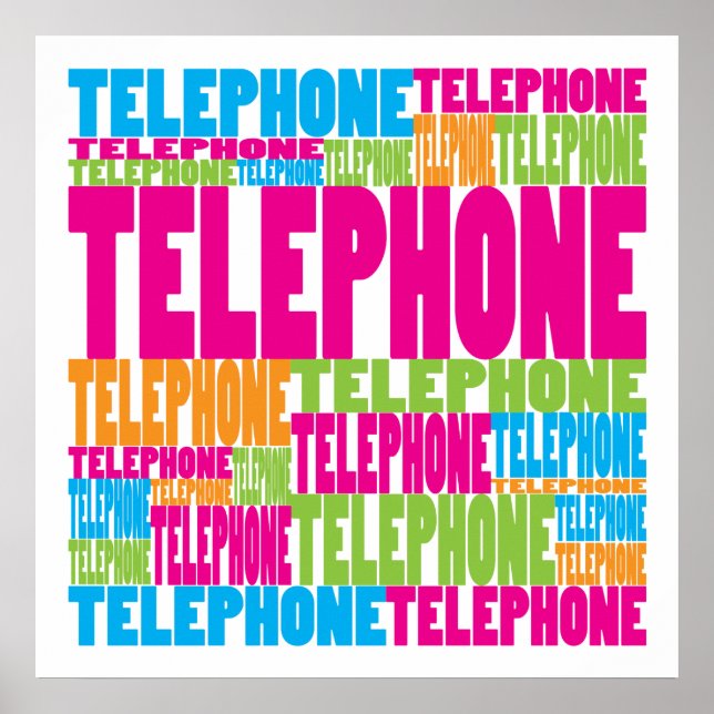 Colourful Telephone Poster (Front)