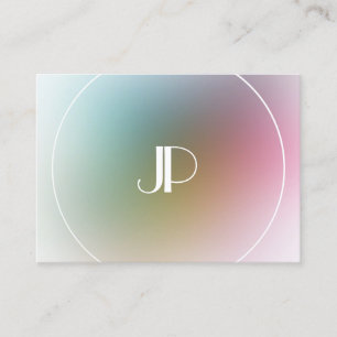 Colourful Template Modern Elegant Monogram Trendy Business Card