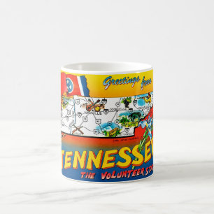 Colourful Tennessee Map Mug