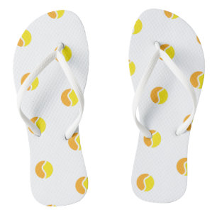 Colourful Tennis Ball Pattern Sport Theme Athletic Thongs