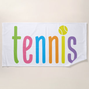 Colourful Tennis Beach Towel