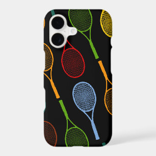 colourful tennis rackets pattern