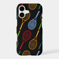 Colourful tennis rackets pattern