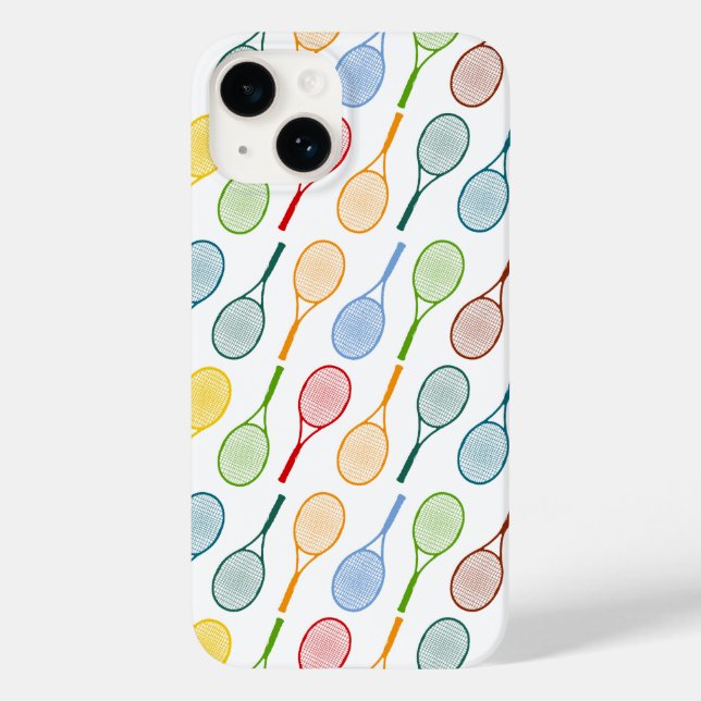 Colourful Tennis Rackets pattern Case-Mate iPhone Case (Back)