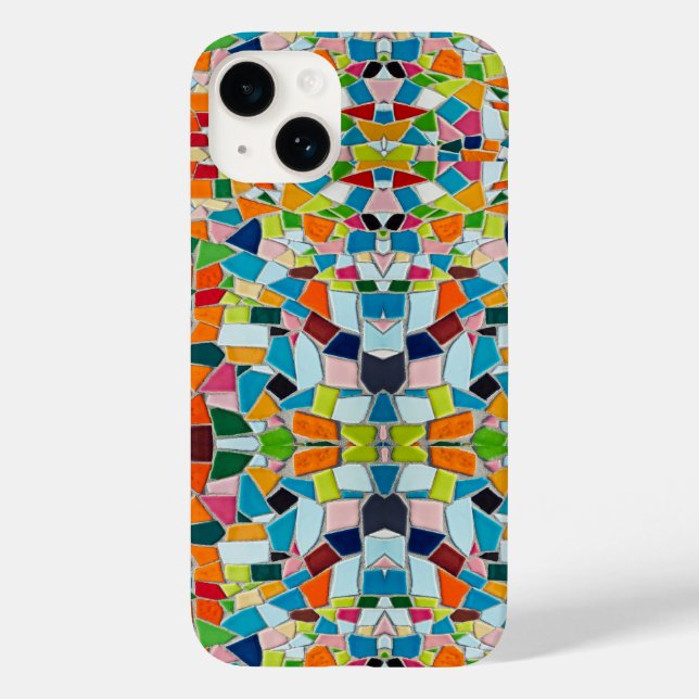 Colourful Terrazzo Mosaic iPhone case  (Back)