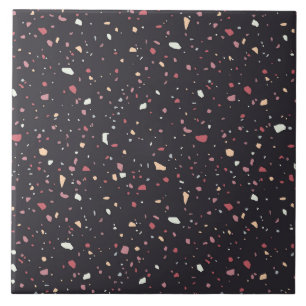 Colourful terrazzo pattern ceramic tile