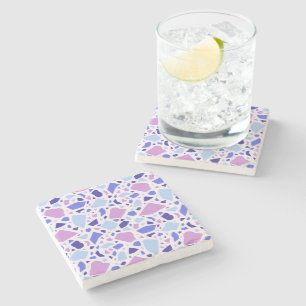 Colourful Terrazzo Pattern Stone Coaster