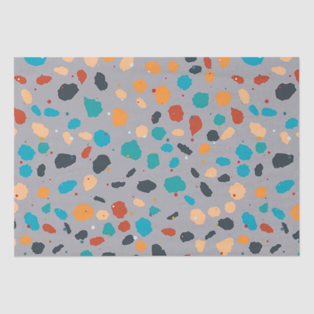 Colourful terrazzo pattern tissue paper (Front)