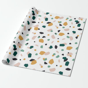 Colourful terrazzo pattern wrapping paper
