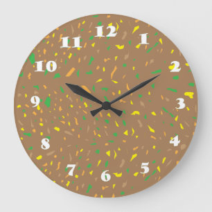 Colourful Terrazzo Pieces Large Clock