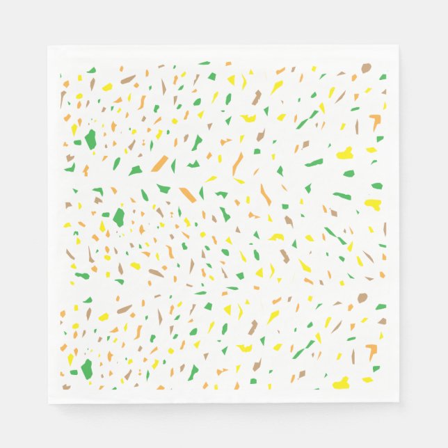 Colourful Terrazzo Pieces Napkin (Front)