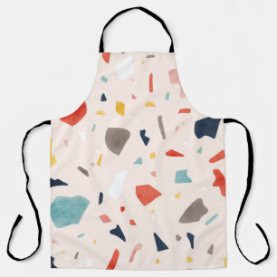 Colourful terrazzo: seamless rock fragments. apron