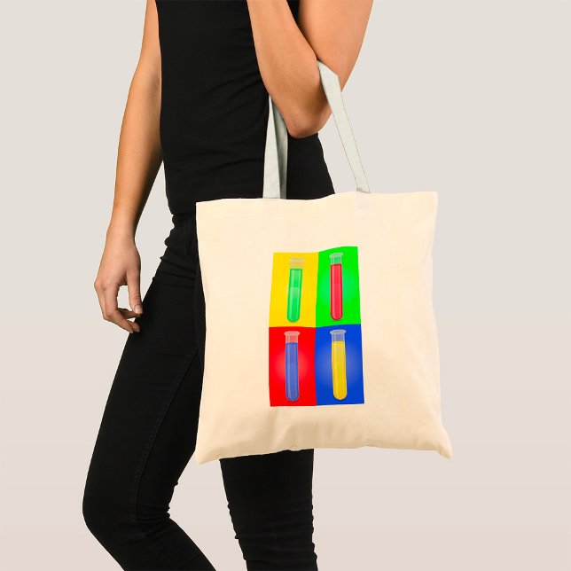 Colourful Test Tubes Tote Bag (Creator Uploaded)