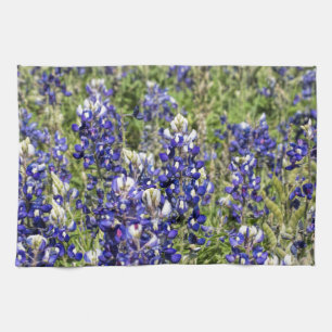 Colourful Texas Bluebonnets - Lupinus texensis Tea Towel