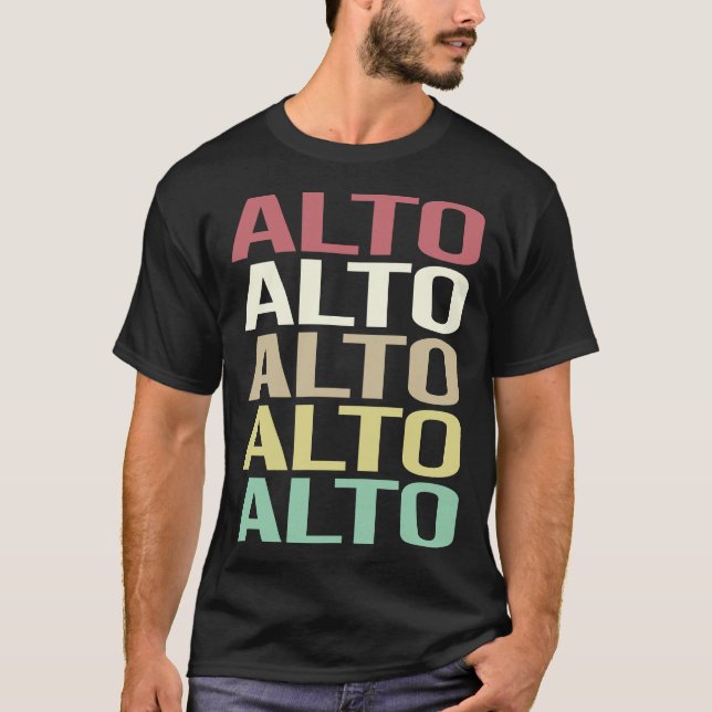 Colourful Text Alto T-Shirt (Front)
