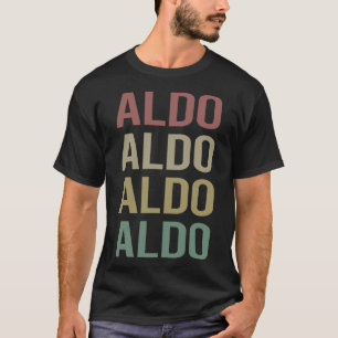 Colourful Text Art - Aldo Name T-Shirt