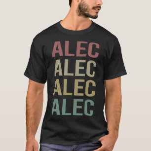 Colourful Text Art - Alec Name T-Shirt