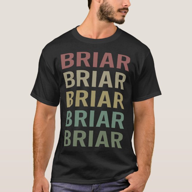 Colourful Text Art - Briar Name T-Shirt (Front)