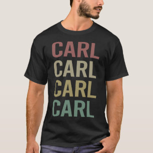 Colourful Text Art - Carl Name T-Shirt
