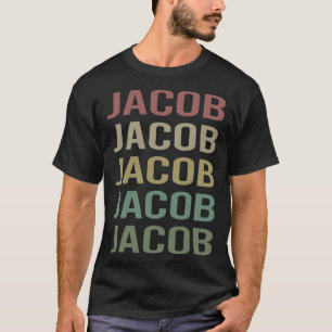 Colourful Text Art - Jacob Name T-Shirt