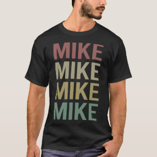 Colourful Text Art - Mike Name T-Shirt
