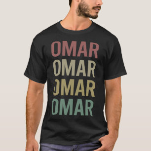 Colourful Text Art - Omar Name T-Shirt