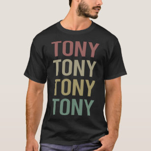 Colourful Text Art - Tony Name T-Shirt