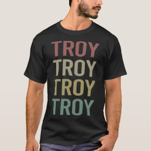Colourful Text Art - Troy Name T-Shirt