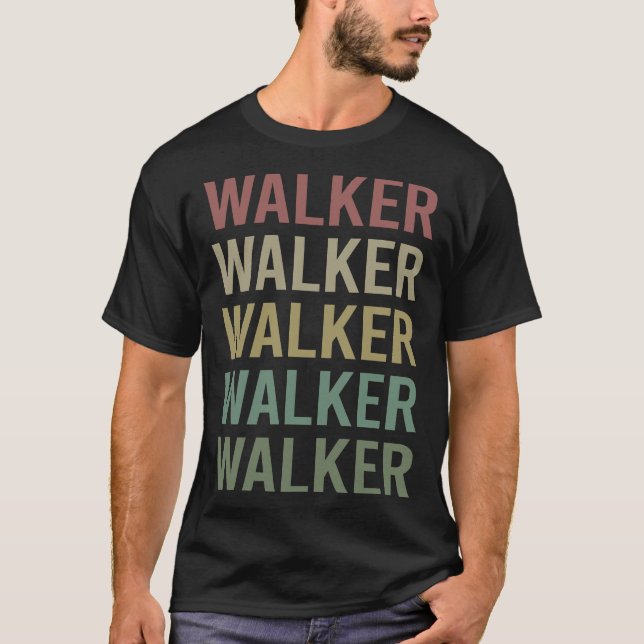 Colourful Text Art - Walker Name T-Shirt (Front)