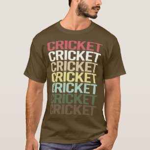 Colourful Text Cricket  T-Shirt