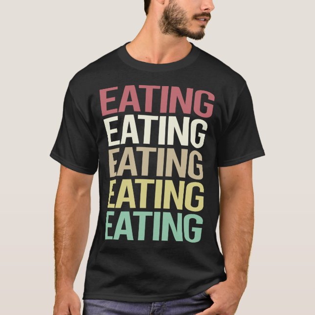 Colourful Text Eating T-Shirt (Front)