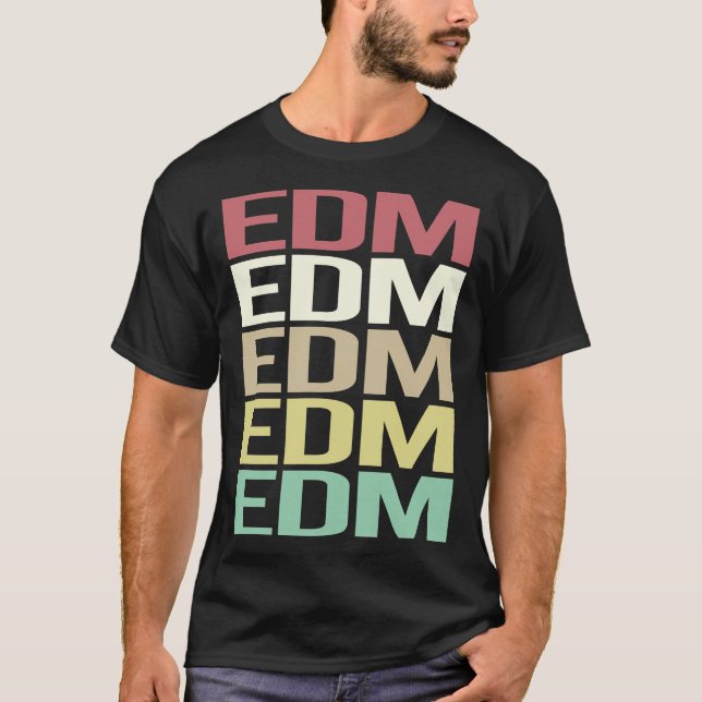 Colourful Text EDM T-Shirt (Front)