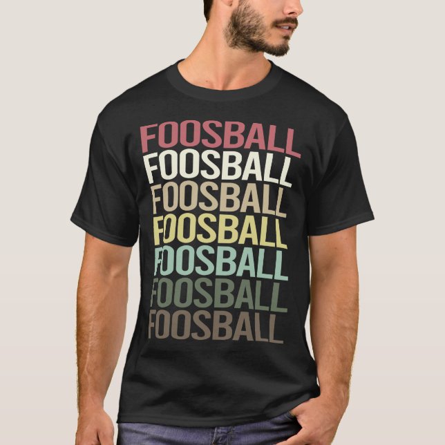 Colourful Text Foosball T-Shirt (Front)
