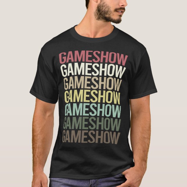 Colourful Text Game Shows TV Show T-Shirt (Front)