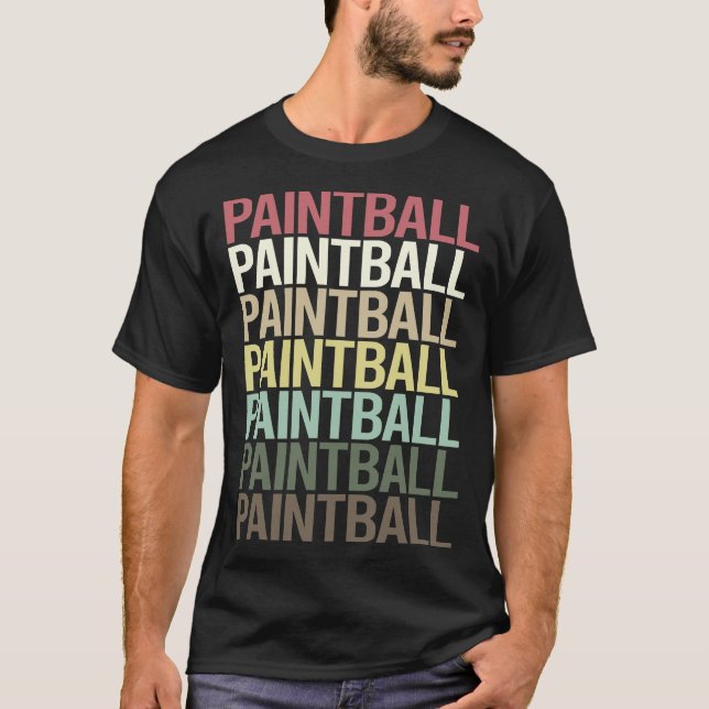 Colourful Text Paintball T-Shirt (Front)