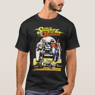 Colourful text Smokey and the bandit car movie art T-Shirt