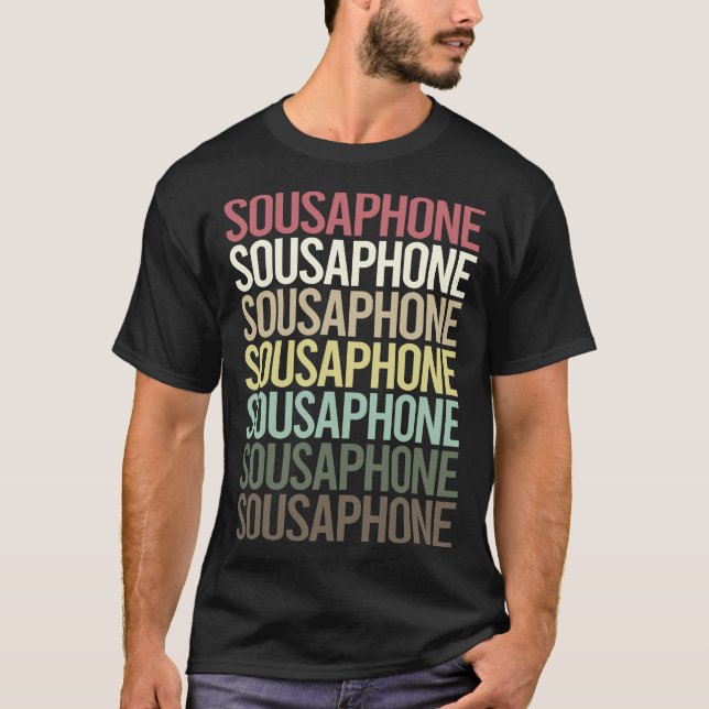Colourful Text Sousaphone T-Shirt (Front)