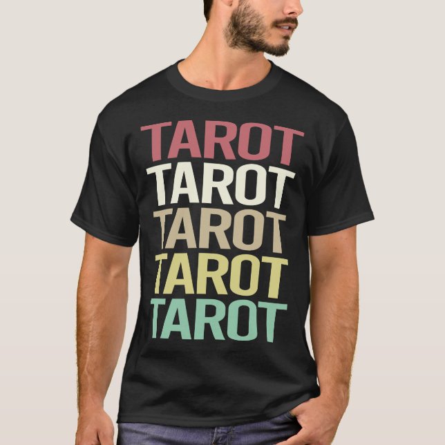Colourful Text Tarot T-Shirt (Front)