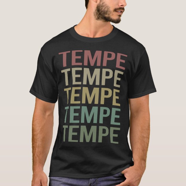 Colourful Text Tempe T-Shirt (Front)