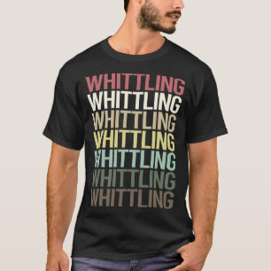 Colourful Text Whittling T-Shirt